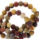 Natural stone beads round 4mm matte Yolk stone